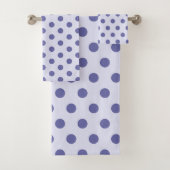 Periwinkle Polka Dots Badhandtuch Set (Insitu)