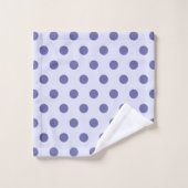 Periwinkle Polka Dots Badhandtuch Set (Waschlappen)
