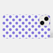 Periwinkle-Polka-Punkte Case-Mate iPhone Hülle (Rückseite (Horizontal))