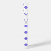 Periwinkle-Polka-Punkte Case-Mate iPhone Hülle (Rückseite / Links)