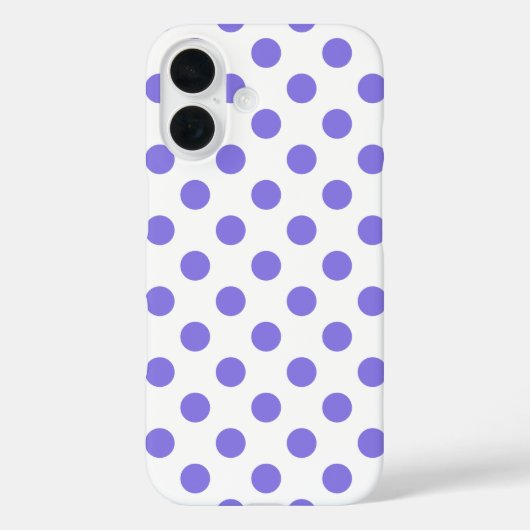 Periwinkle-Polka-Punkte Case-Mate iPhone Hülle (Rückseite)