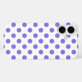 Periwinkle-Polka-Punkte Case-Mate iPhone Hülle (Rückseite (Horizontal))