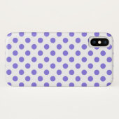 Periwinkle-Polka-Punkte Case-Mate iPhone Hülle (Rückseite (Horizontal))