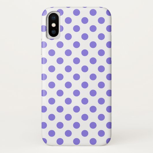 Periwinkle-Polka-Punkte Case-Mate iPhone Hülle (Rückseite)