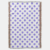 Periwinkle-Polka-Punkte Decke (Vorderseite Vertikal)