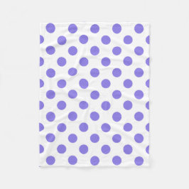 Periwinkle-Polka-Punkte Fleecedecke
