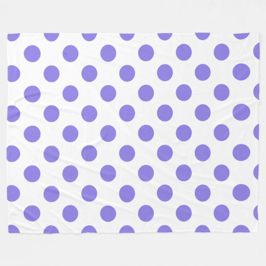 Periwinkle-Polka-Punkte Fleecedecke (Vorderseite (Horizontal))
