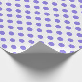 Periwinkle-Polka-Punkte Geschenkpapier (Ecke)