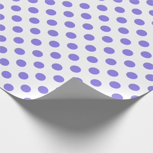 Periwinkle-Polka-Punkte Geschenkpapier (Ecke)
