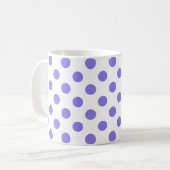 Periwinkle-Polka-Punkte Kaffeetasse (Vorderseite Links)