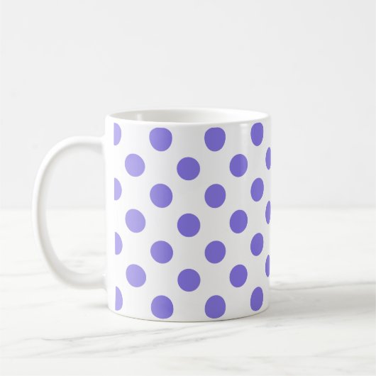 Periwinkle-Polka-Punkte Kaffeetasse (Links)