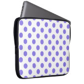 Periwinkle-Polka-Punkte Laptopschutzhülle (Vorne Rechts)