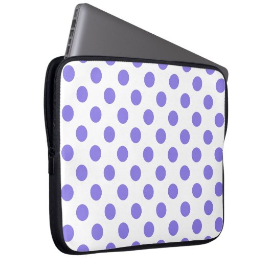 Periwinkle-Polka-Punkte Laptopschutzhülle (Vorne Rechts)