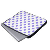 Periwinkle-Polka-Punkte Laptopschutzhülle (Vorne Knopf)