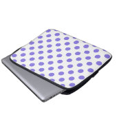 Periwinkle-Polka-Punkte Laptopschutzhülle (Vorne Knopf)