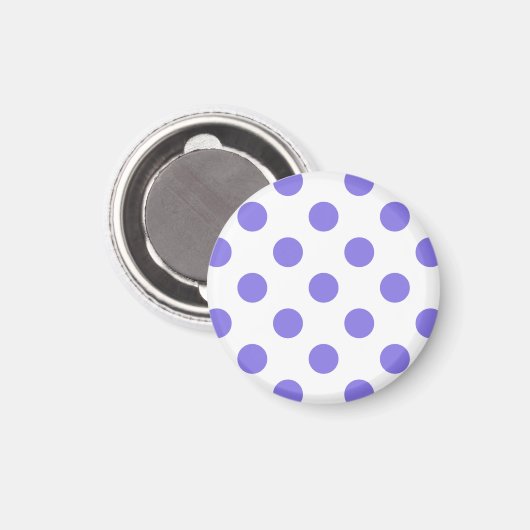 Periwinkle-Polka-Punkte Magnet (Vorderseite/Rückseite)