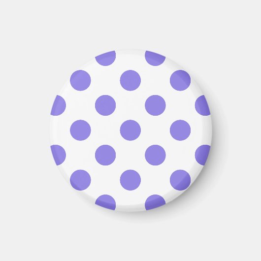 Periwinkle-Polka-Punkte Magnet (Vorne)