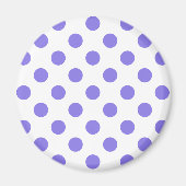 Periwinkle-Polka-Punkte Magnet (Vorne)