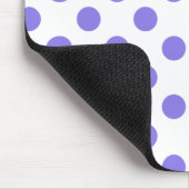 Periwinkle-Polka-Punkte Mousepad (Ecke)