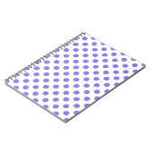 Periwinkle-Polka-Punkte Notizblock (Linke Seite)