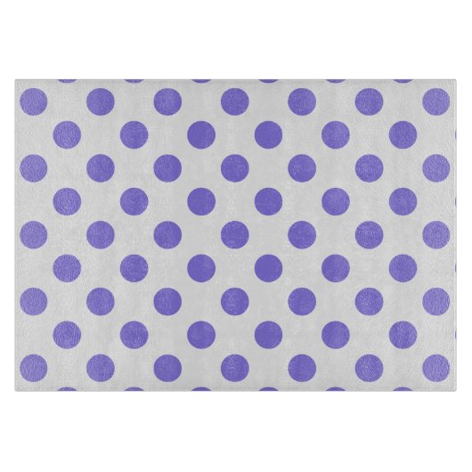 Periwinkle-Polka-Punkte Schneidebrett (Vorderseite)