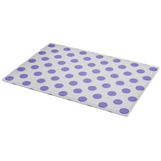 Periwinkle-Polka-Punkte Schneidebrett (Ecke)