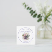Periwinkle Pressed Wildblume Boho Brautparty Begleitkarte (Stehend Vorderseite)