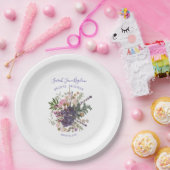 Periwinkle Pressed Wildblume Boho Brautparty Pappteller (Party)