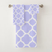 Periwinkle Quatrefolienmuster Badhandtuch Set (Insitu)