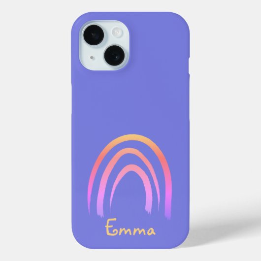 Periwinkle Rainbow Personalisiert Case-Mate iPhone Hülle (Rückseite)