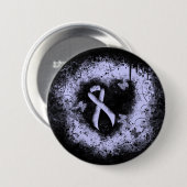 Periwinkle Ribbon Grunge Herz Button (Vorne & Hinten)