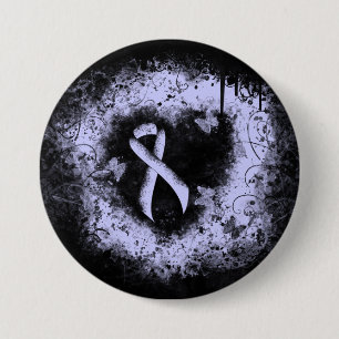 Periwinkle Ribbon Grunge Herz Button