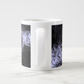 Periwinkle Ribbon Grunge Herz Jumbo-Tasse (Rückseite)