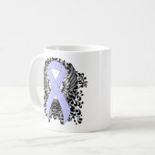 Periwinkle Ribbon mit Flügeln Kaffeetasse (Vorderseite Links)
