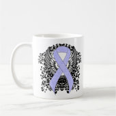 Periwinkle Ribbon mit Flügeln Kaffeetasse (Links)