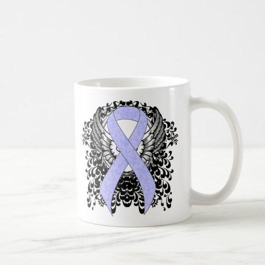 Periwinkle Ribbon mit Flügeln Kaffeetasse (Rechts)