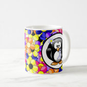 Periwinkle Ribbon Penguin Kaffeetasse (VorderseiteRechts)