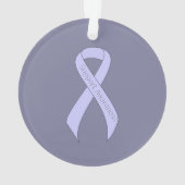 Periwinkle Ribbon Support Awareness Ornament (Rückseite)
