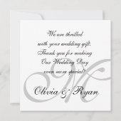 Periwinkle Rose Hochzeit Dankeschön Karte (Rückseite)