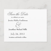 PERIWINKLE Rose und Lace Save the Date Postkarte (Rückseite)