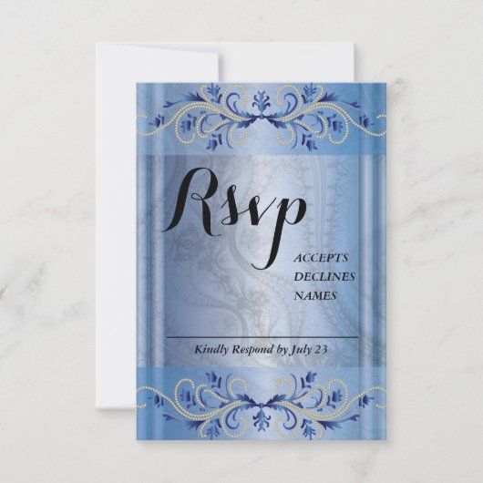Periwinkle Rsvp-Karte RSVP Karte (Vorderseite)