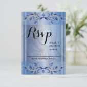 Periwinkle Rsvp-Karte RSVP Karte (Stehend Vorderseite)
