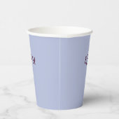 Periwinkle-Script-Ampersand-Monogramm-Hochzeit Pappbecher (Rechts)