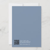 Periwinkle Script Minimalistisch Hochzeitseinladun Einladung (Rückseite)