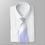 Periwinkle Silver und White Club Krawatte (Gebunden)