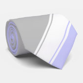 Periwinkle Silver und White Club Krawatte (Gerollt)