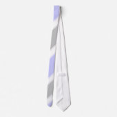 Periwinkle Silver und White Club Krawatte (Rückseite)