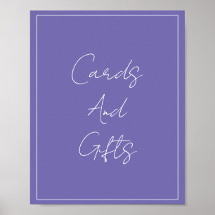 Periwinkle Simple Elegantes Brautparty Hochzeit Poster