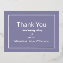 Periwinkle Simple Wedding Vielen Dank