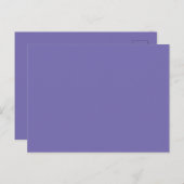Periwinkle Solid Color Ankündigungspostkarte (Vorne/Hinten)